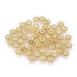 EP Rondelles fleurs laiton doré 4.5mm, x50 G5469