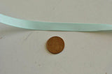 EP Ruban bleu-vert clair gros grain 1cm SANS MOTIF, fabrication bijoux, ruban pois blancs,ruban mariage,fournitures créatives, 9mm,1 mètre-G533