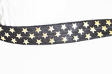 EP Ruban élastique noir et or étoiles, bracelet EVJF,16mm,1 mètre x1 G1758