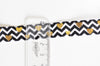 EP Ruban élastique zigzags coeurs or EFJF 16mm,1 mètre-G1584