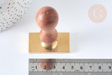 EP-Sceau laiton massif Tarot cire à cacheter manche bois 9cm, création de sceaux personnalisés pour invitation de mariage, x1 G7747
