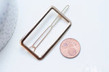EP Support barrette clip fer doré rectangle 55mm, x1 (G4720)