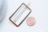 EP Support barrette clip fer doré rectangle sans plateau 55mm, x1 (G4720)