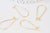 EP-Support de boucles fil doré 16k,montage bijoux DIY, oreilles percées, création bijoux, boucles dorées,x 2, 34.5mm G5032