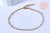 EP-chaine de cheville acier doré 14k résine multicolore chaine doree 1.5-2mm/23cm, x1 (G3662)