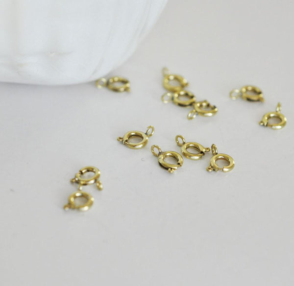 EP fermoirs marin bouée laiton brut 7mm, x50 (G5030)