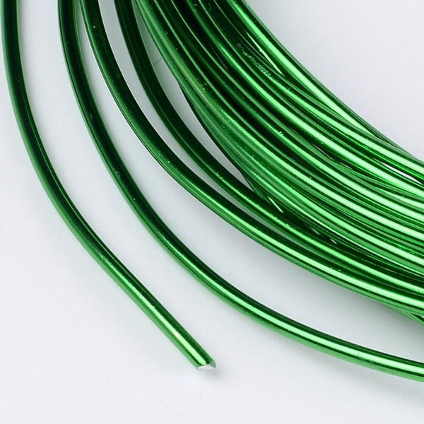 EP-fil d'aluminium vert foncé 1.5mm, x1 bobine de 10 mètres (G5027)