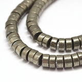 EP -perles disque heishi pyrite naturelle 3mm, x1 fil de 130 perles (G2367)