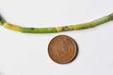 EP perles tube jade Australien vert1 3mm, x1 fil de 28 perles (G4016)