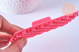 EP tampon biscuit silicone rose carreaux, Moule patisserie, silicone décorer des gateaux ou décor pour pâte polymère,12.3cm,x1 G5104