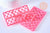 EP tampon biscuit silicone rose losanges fleurs, Moule patisserie silicone pour décor gateaux ou décor pour pâte polymère,12.2cm, x1 G5102