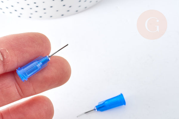 EP x 5 aiguilles incurvées en plastique et acier inoxydable 0,7mm G8543