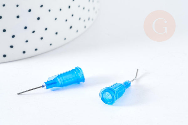 EP x 5 aiguilles incurvées en plastique et acier inoxydable 0,7mm G8543