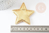 Ecusson à coudre étoile dorée customisation vêtement 67x71mm, x2 (G4828)