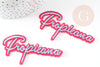Ecusson brodé à repasser tropicana customisation vêtement, écusson thermocollant,patch écusson brodé,80mm, x2 G5073