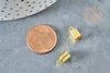Embouts corde laiton doré à coller 9.5x6mm, x10 (G8363)