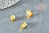 Embouts corde laiton doré à coller 9.5x6mm, x10 (G8363)