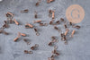 Embouts corde métal cuivre à pincer 6.5mm, x1 gr (G1273)