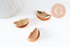 Embouts corde métal doré à pincer demi-cercle doré 12.5x20mm, x10 (G3895)