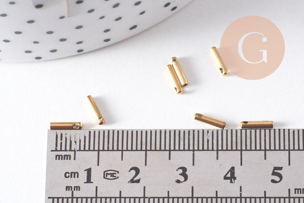 Embouts cordon acier inoxydable 304 doré IP 7x1.6mm, x10 (G10291)