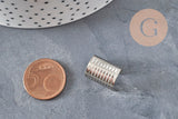 Terminales redondos para cuerda de hierro plano, para engarzar, 15mm, x10 (G11206)