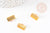 Embouts ruban métal doré à pincer 13mm, x10 (G4862)
