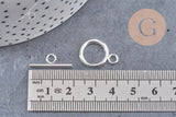 Fermoir OT acier inoxydable argenté 20mm, x1 (G10858)