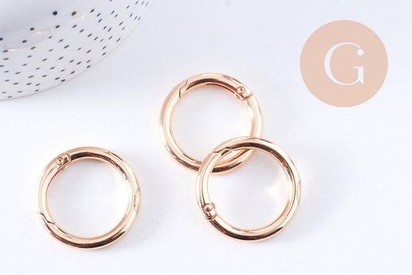 Fermoir mousqueton clapet XXL rond zamac doré 32.5mm, x1 (G10652)