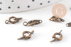 Fermoirs Marins laiton bronze 8mm, x10 (G10573)