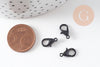 Fermoirs mousquetons zamac noir intense 12mm, x10 (G10605)