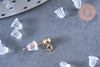 Fermoirs pour Clous d'oreille silicone 4mm, x50 (G0314)