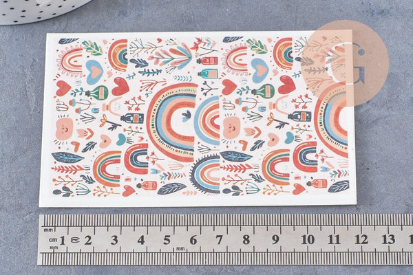 Feuille de transfert polymère – Arc-en-ciel x1 (G10547)