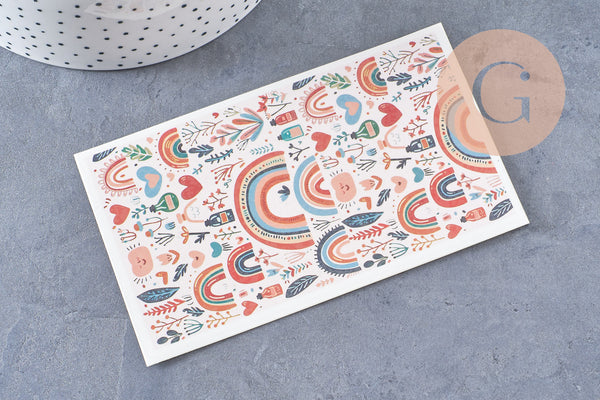 Feuille de transfert polymère – Arc-en-ciel x1 (G10547)