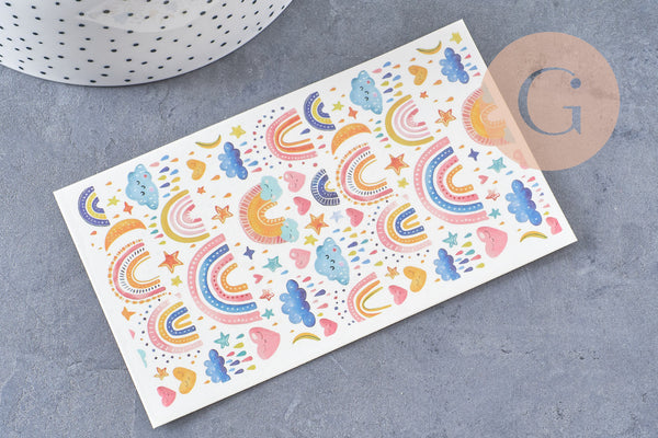 Feuille de transfert polymère – Arc-en-ciel x1 (G10547)