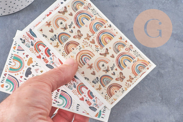 Feuille de transfert polymère – Arc-en-ciel x1 (G10547)