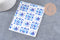 Feuille de transfert polymère – Carreaux (Tiles) bleus 14x10 cm, x1 (G10779)