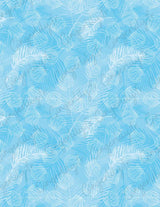 Feuille de transfert polymère – Feuilles de palme Bleu 14x10 cm, x1 (G10766)