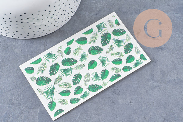 Feuille de transfert polymère – Feuilles tropicales x1 (G10548)