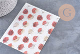 Feuille de transfert polymère – Motif Bulle Automne 14x10 cm, x1 (G11008)