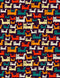 Feuille de transfert polymère – Motif Chats colorés 14x10 cm, x1 (G11013)