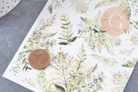Feuille de transfert polymère – Motif Feuilles fougères clair 14x10 cm, x1 (G10775)
