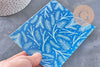 Feuille de transfert polymère – Motif Hiver Fond bleu 14x10 cm, x1 VALIDE