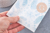 Feuille de transfert polymère – Motif Hiver Vert 14x10 cm, x1 (G10781)