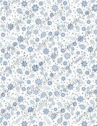 Feuille de transfert polymère – Motif Hiver bleu 14x10 cm, x1 (G10780)