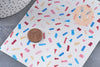 Feuille de transfert polymère – Motif confetti 14x10 cm, x1 (G11015)