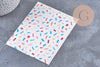 Feuille de transfert polymère – Motif confetti 14x10 cm, x1 (G11015)