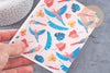 Feuille de transfert polymère – Perroquets multicolores 14x10 cm, x1 (G10771)
