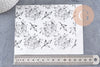 Feuille de transfert polymère – Pivoines Noir & blanc 14x10 cm, x1 (G10762)