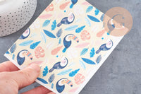 Feuille de transfert polymère –Toucans 14x10 cm, x1 (G10770)