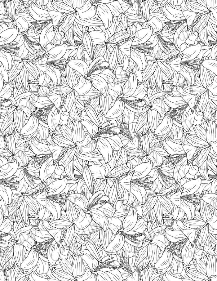 Feuille de transfert polymère – fleurs tropicales 14x10 cm, x1 (G10786)